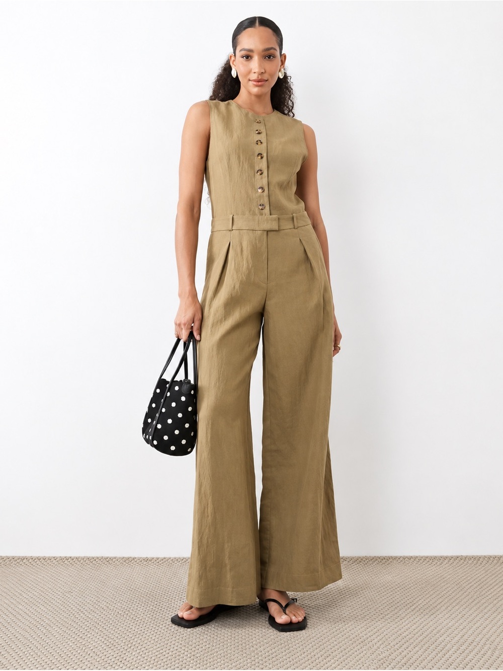 NWT Mango Cole Lyocell Combined Tailored Jumpsuit